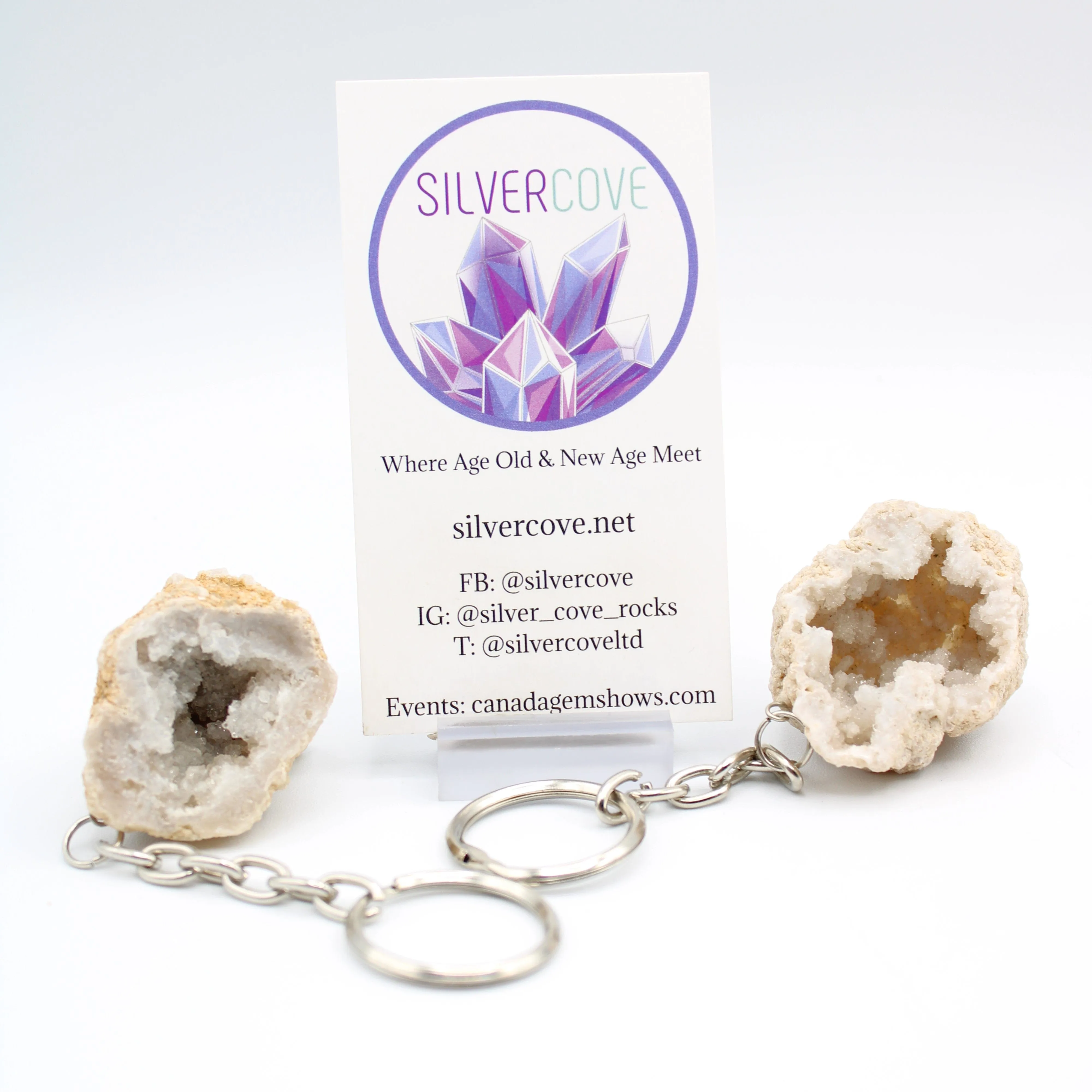 Half Occo Geode Keychains