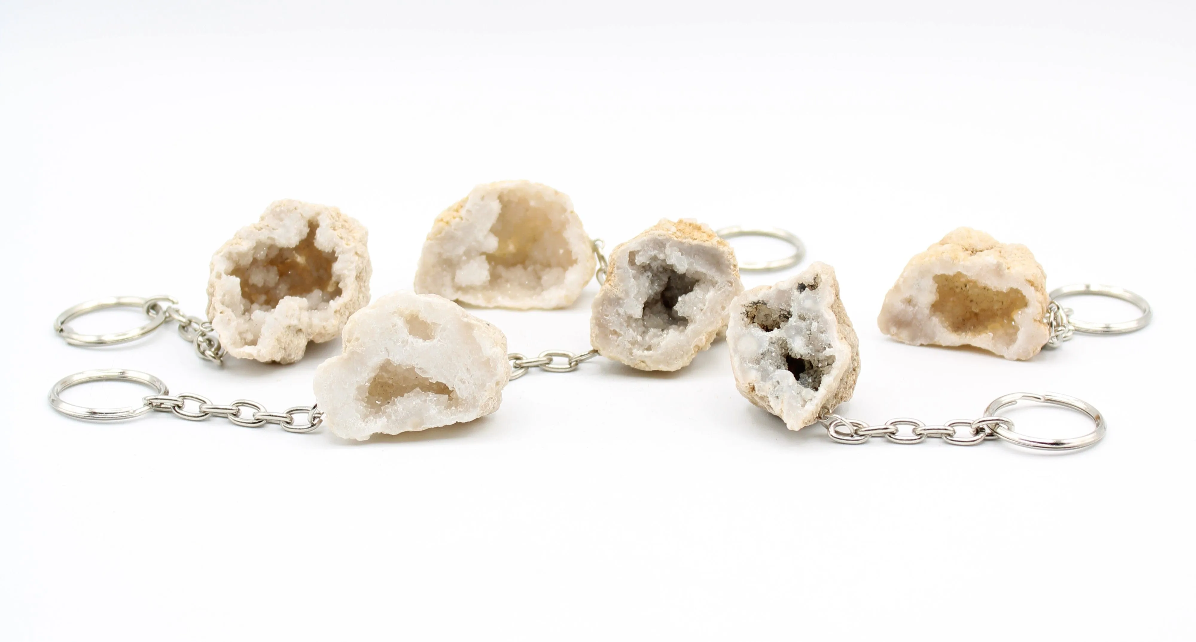 Half Occo Geode Keychains