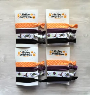 Halloween Hair Ties, Set of 4 Cards