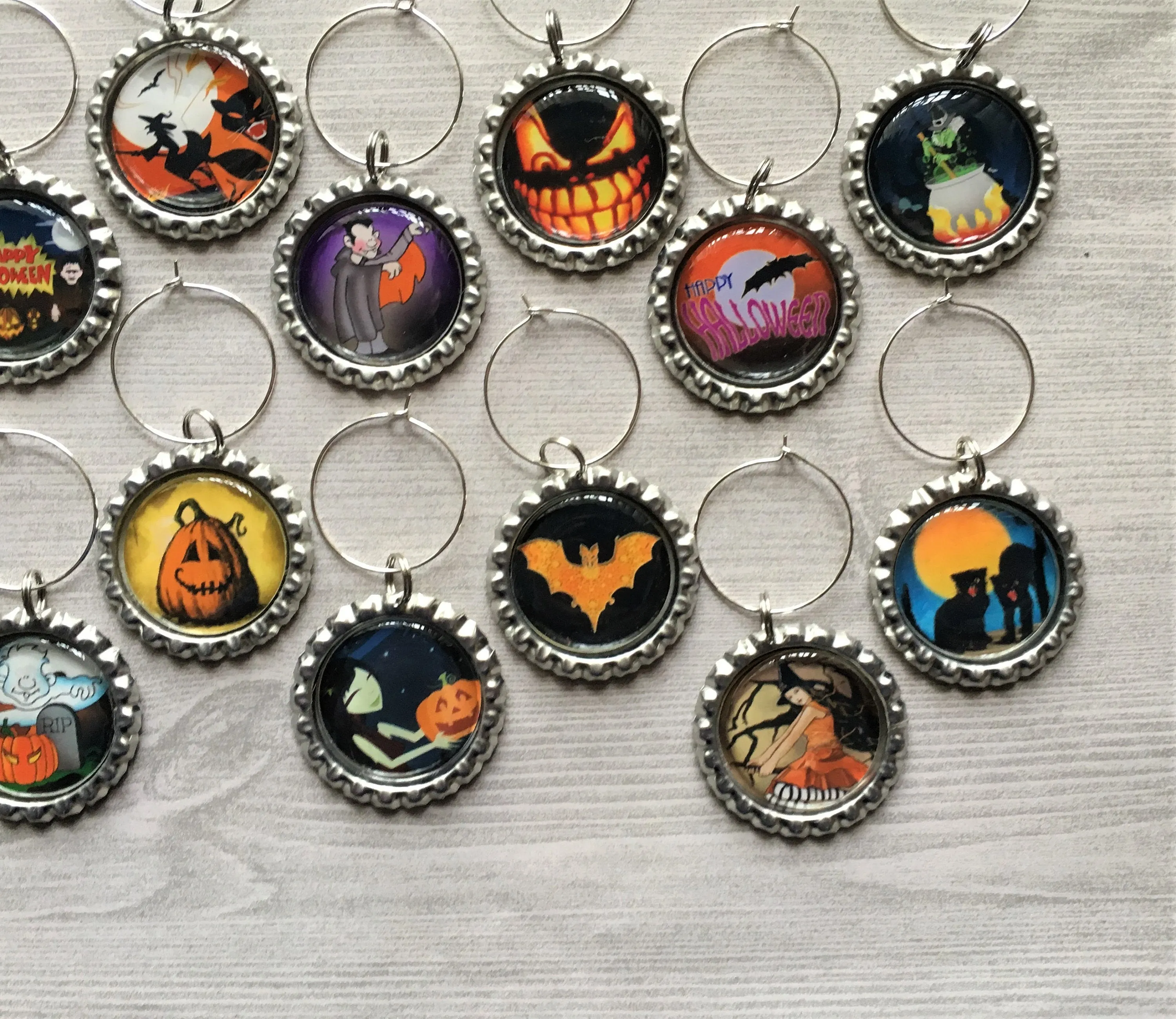 Halloween Wine Charms, Set of 12