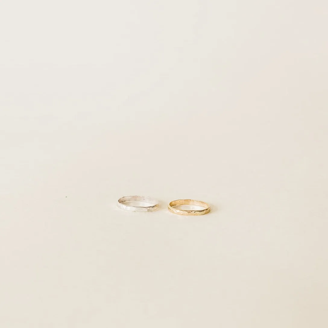 Hammered Band Stacker Ring