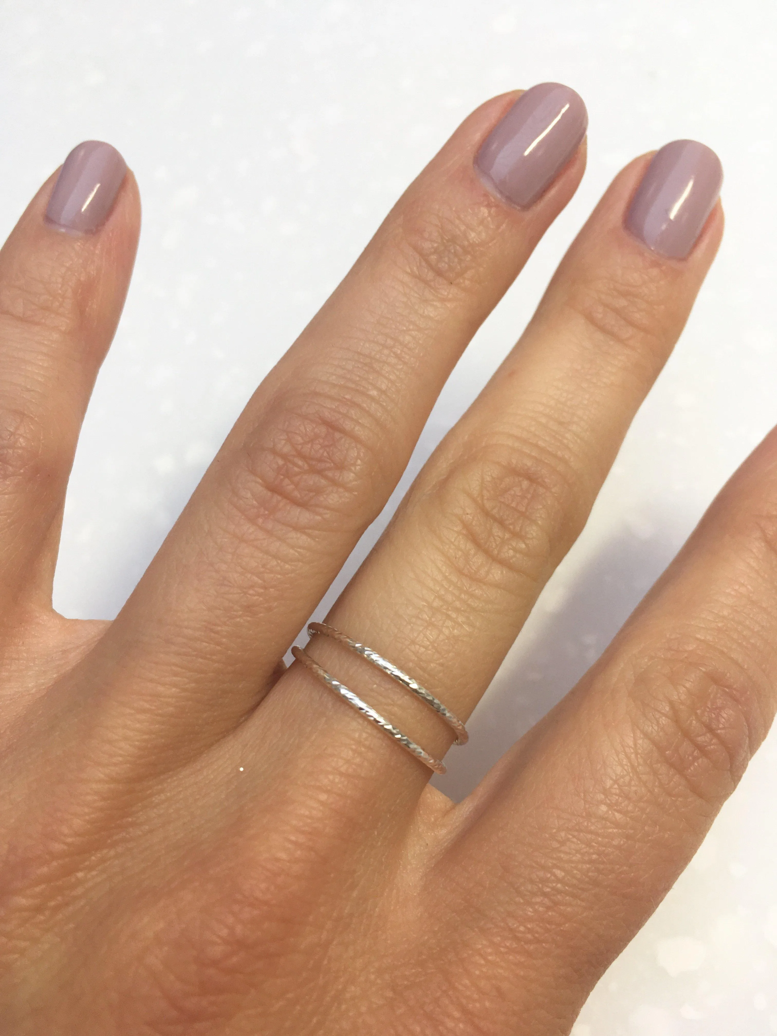 Hammered Silver Stacking Ring