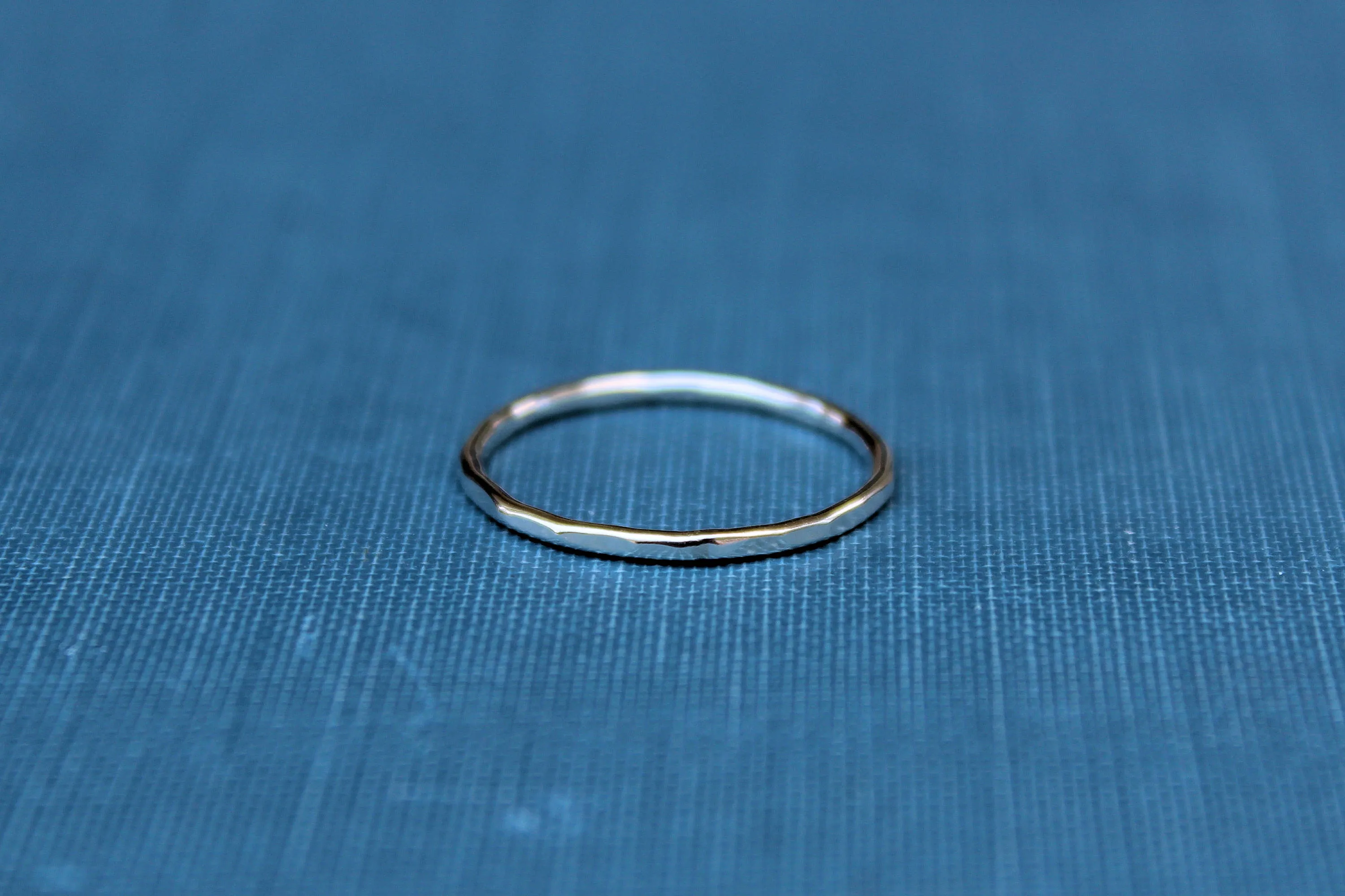 Hammered Stacking Ring Sterling Silver or Gold-Filled