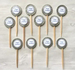 Happy Birthday Cupcake Toppers, Set of 12