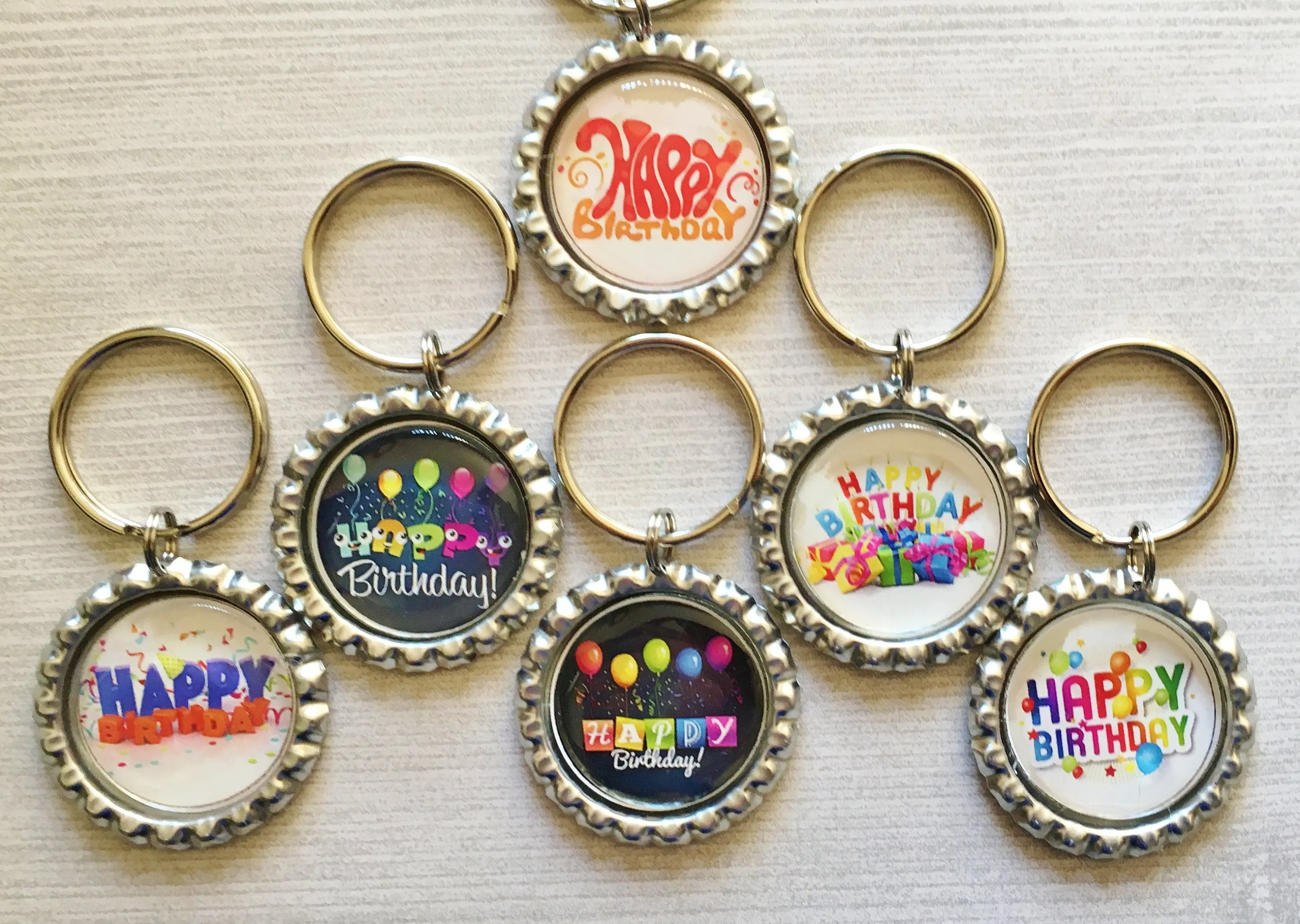 Happy Birthday Keychains