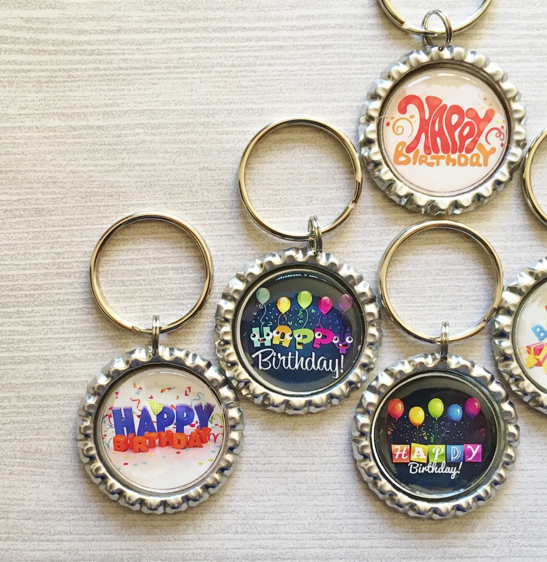 Happy Birthday Keychains