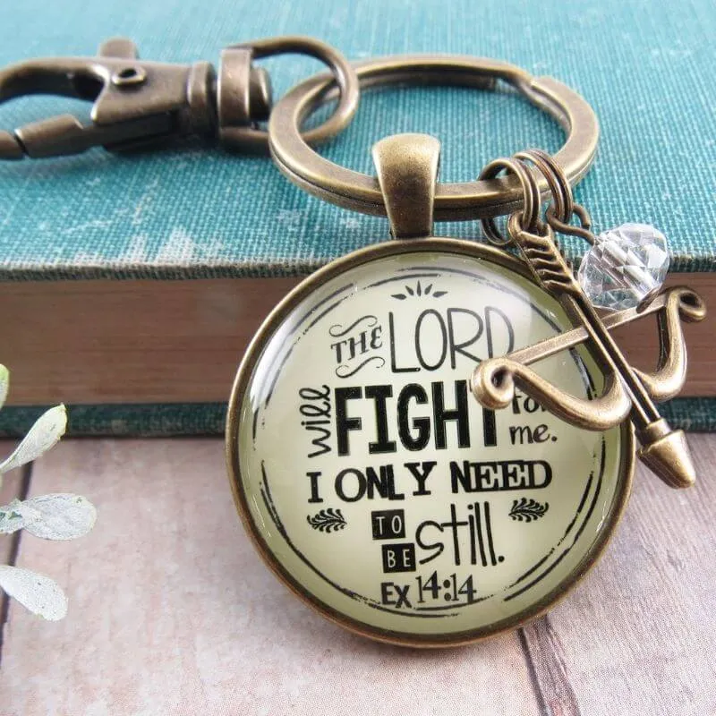He Will Fight For You Keychain