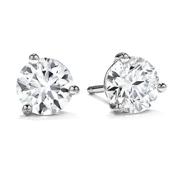 Hearts On Fire 18k White Gold Diamond Stud Earrings - 0.74ctw