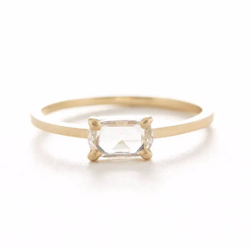 Heavenly Oval Horizontal Diamond Ring