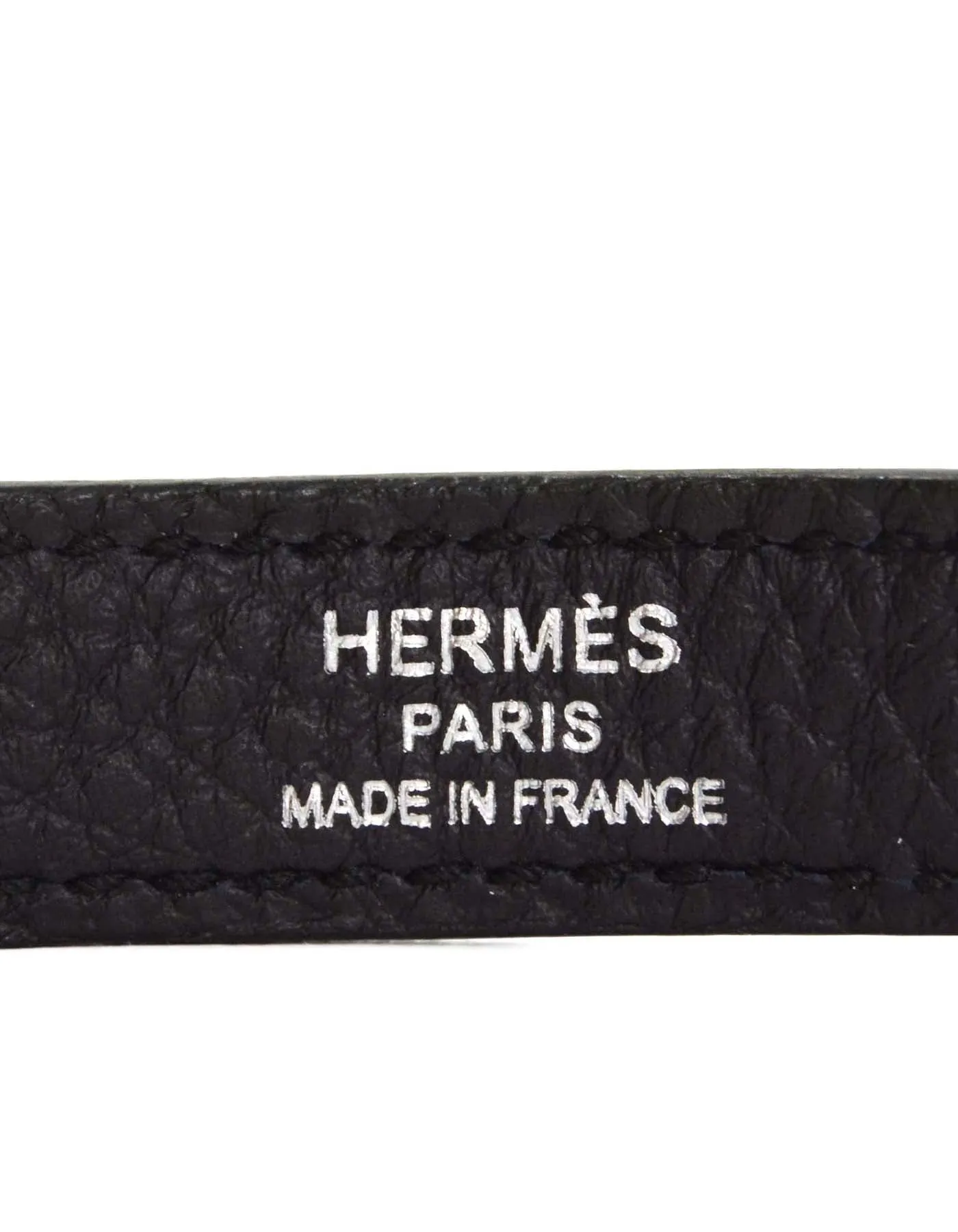 Hermes Indigo Blue Leather Bag Strap PHW