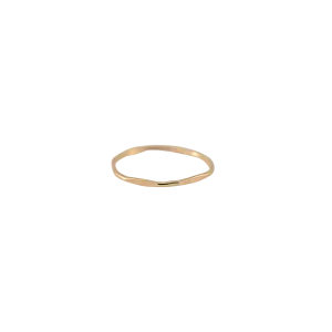 Hex Gold Stacking Ring