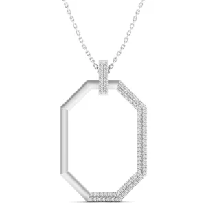Hexagon Diamond Pendants