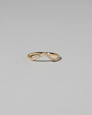 High Peak Band in Pavé 14k Yellow Gold with Diamonds - sz3.75 x Vault
