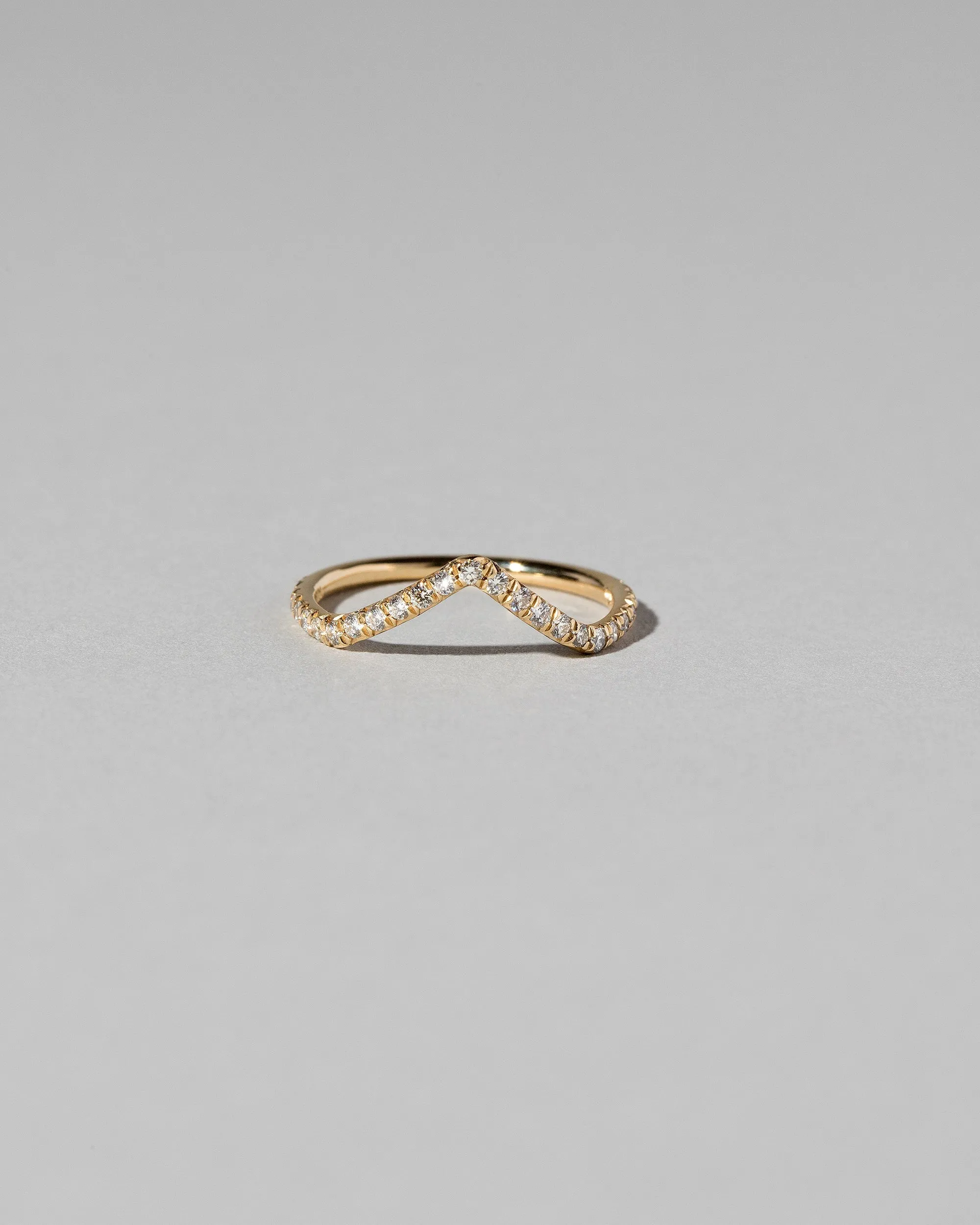 High Peak Band in Pavé 14k Yellow Gold with Diamonds - sz3.75 x Vault