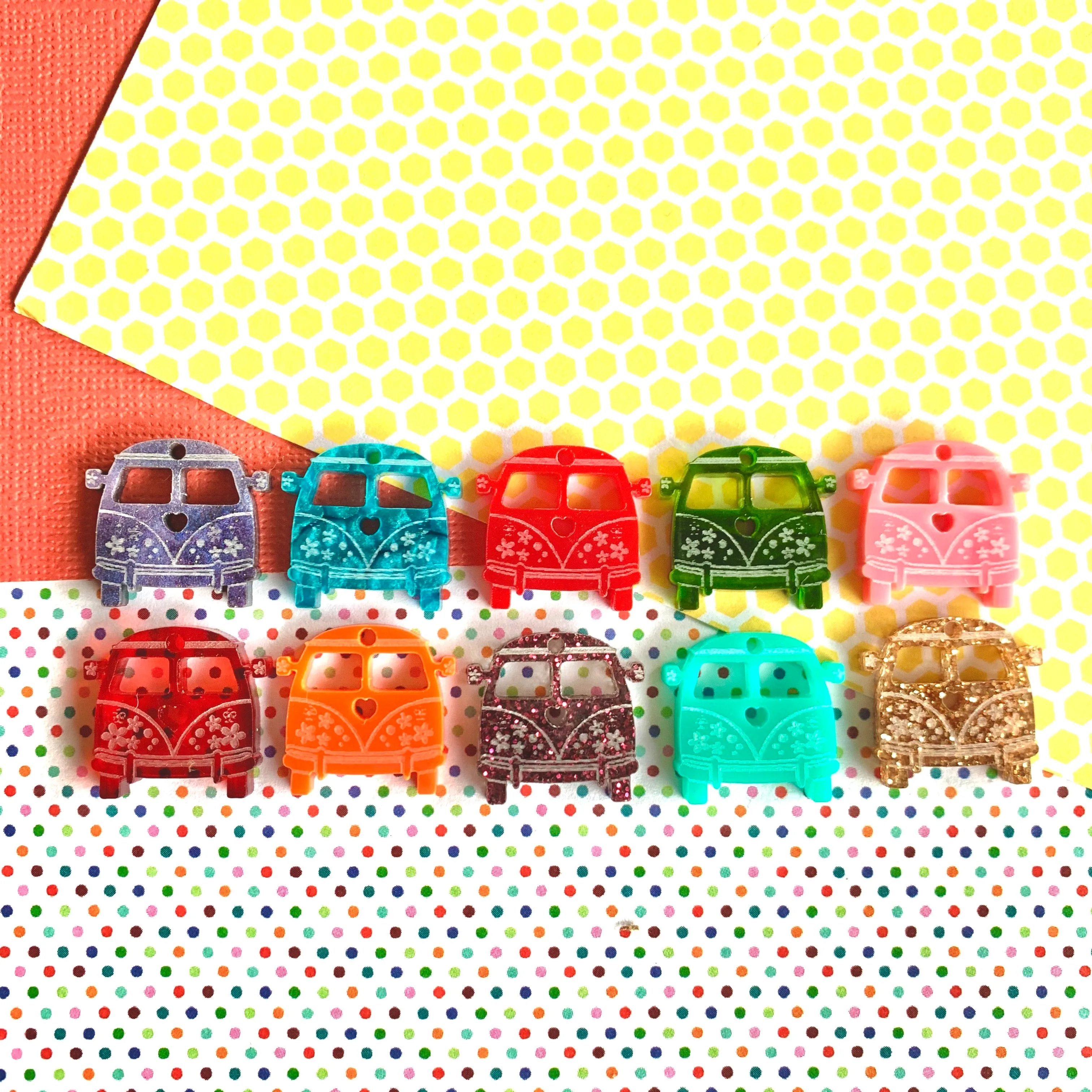 Hippie Van / 10 Pieces, 20mm