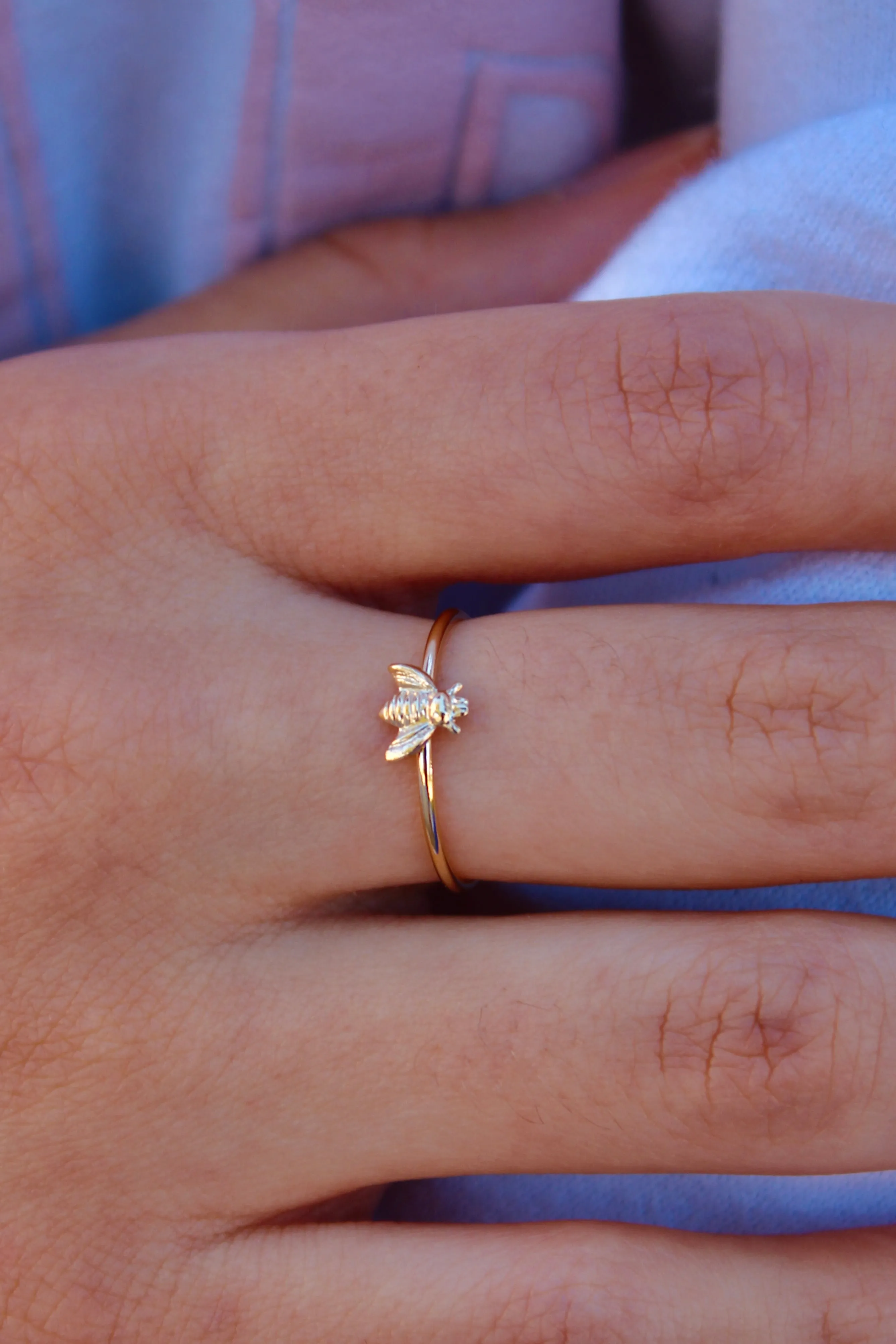 Honey Bee Stacking Ring - 14k Gold Filled