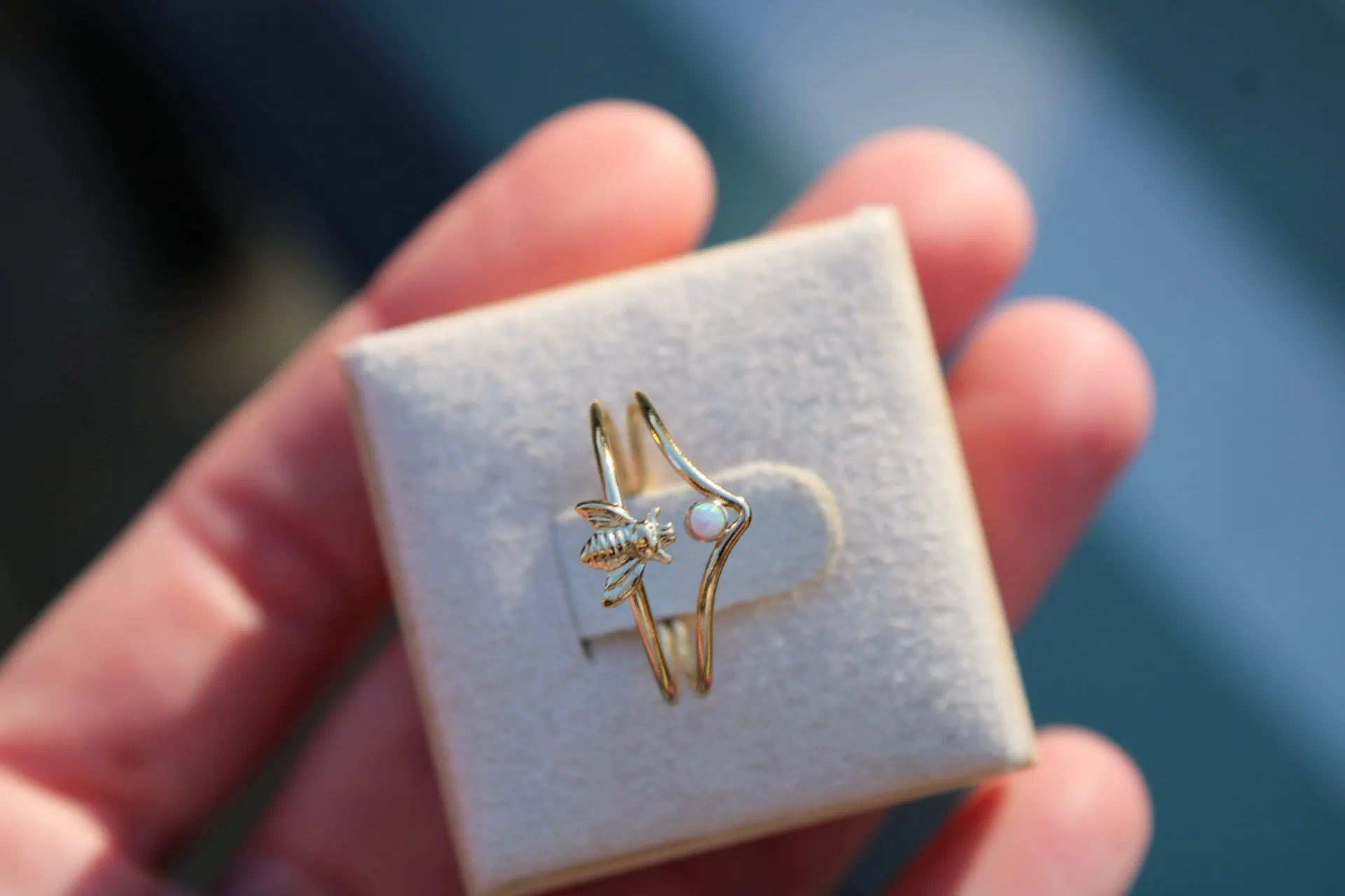 Honey Bee Stacking Ring - 14k Gold Filled