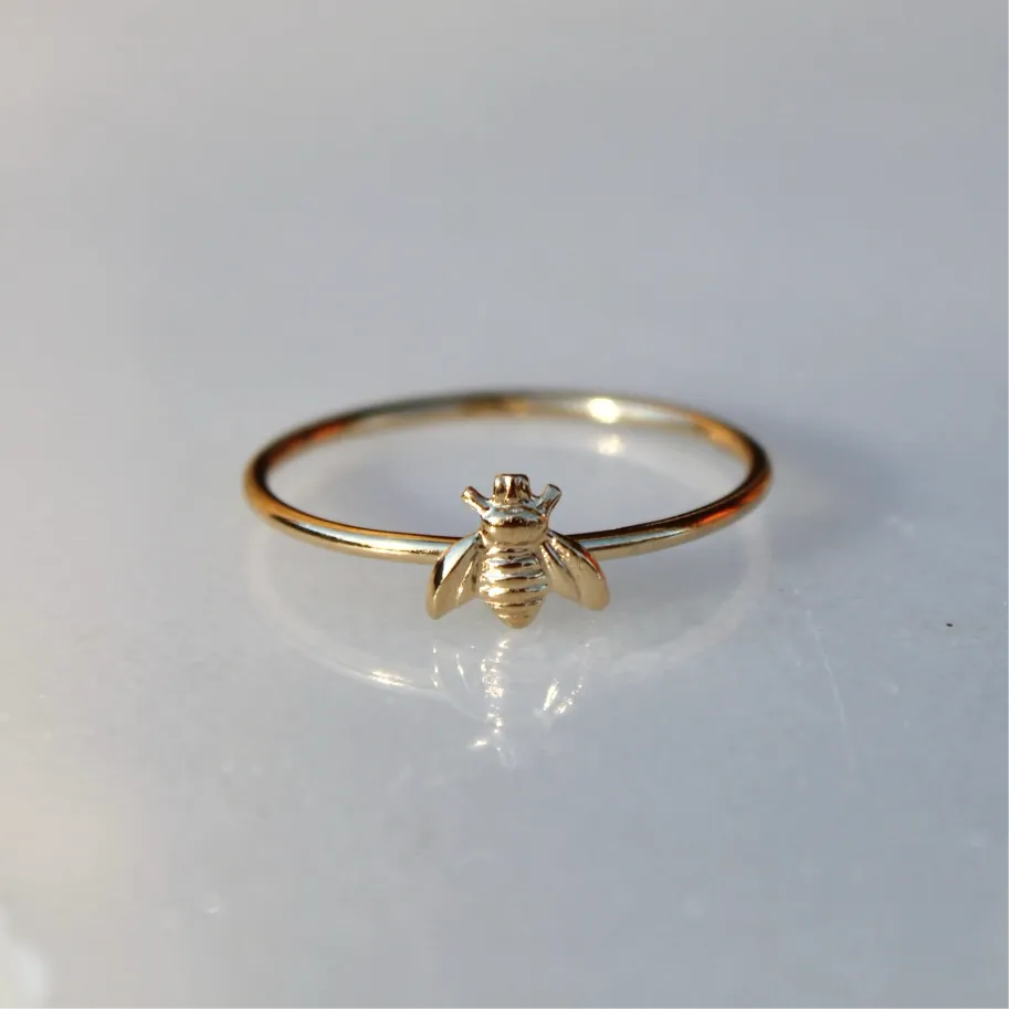 Honey Bee Stacking Ring - 14k Gold Filled