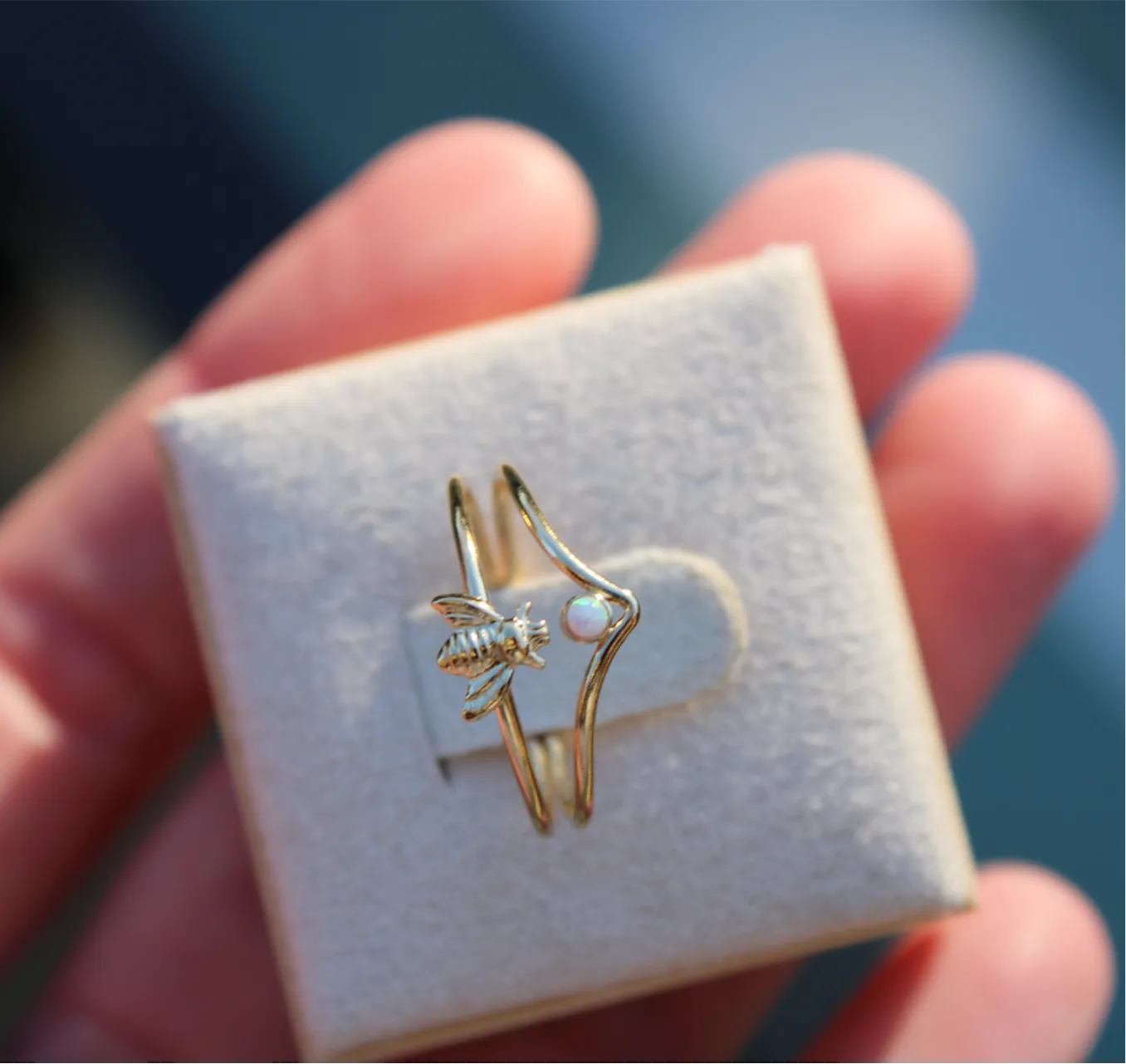 Honey Bee Stacking Ring - 14k Gold Filled