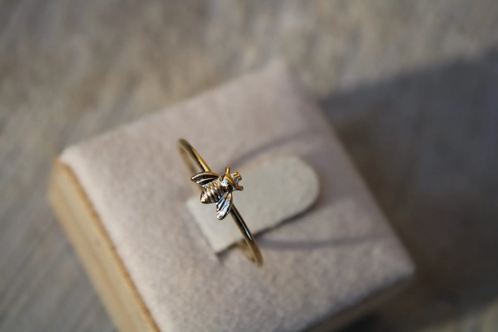 Honey Bee Stacking Ring - 14k Gold Filled