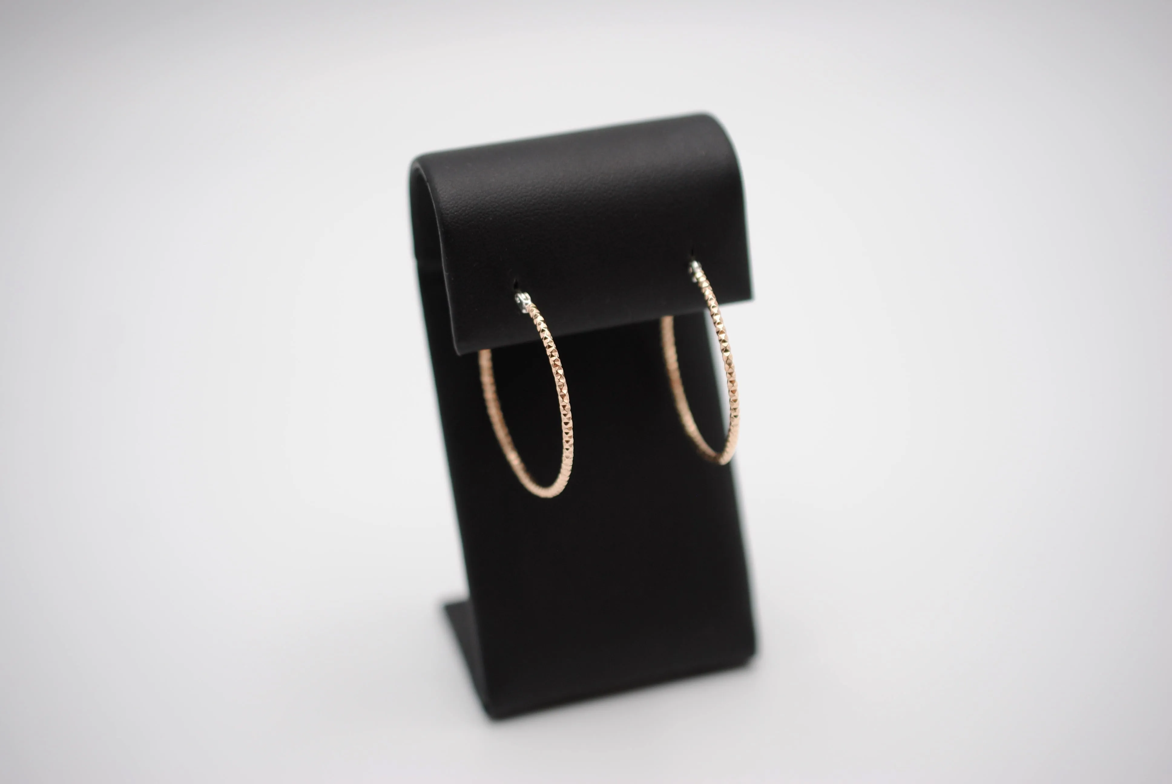 Hoop Earrings: Sparkle Texture, Yellow Gold Fill, Silver Ear-wire, 1.5in Diameter