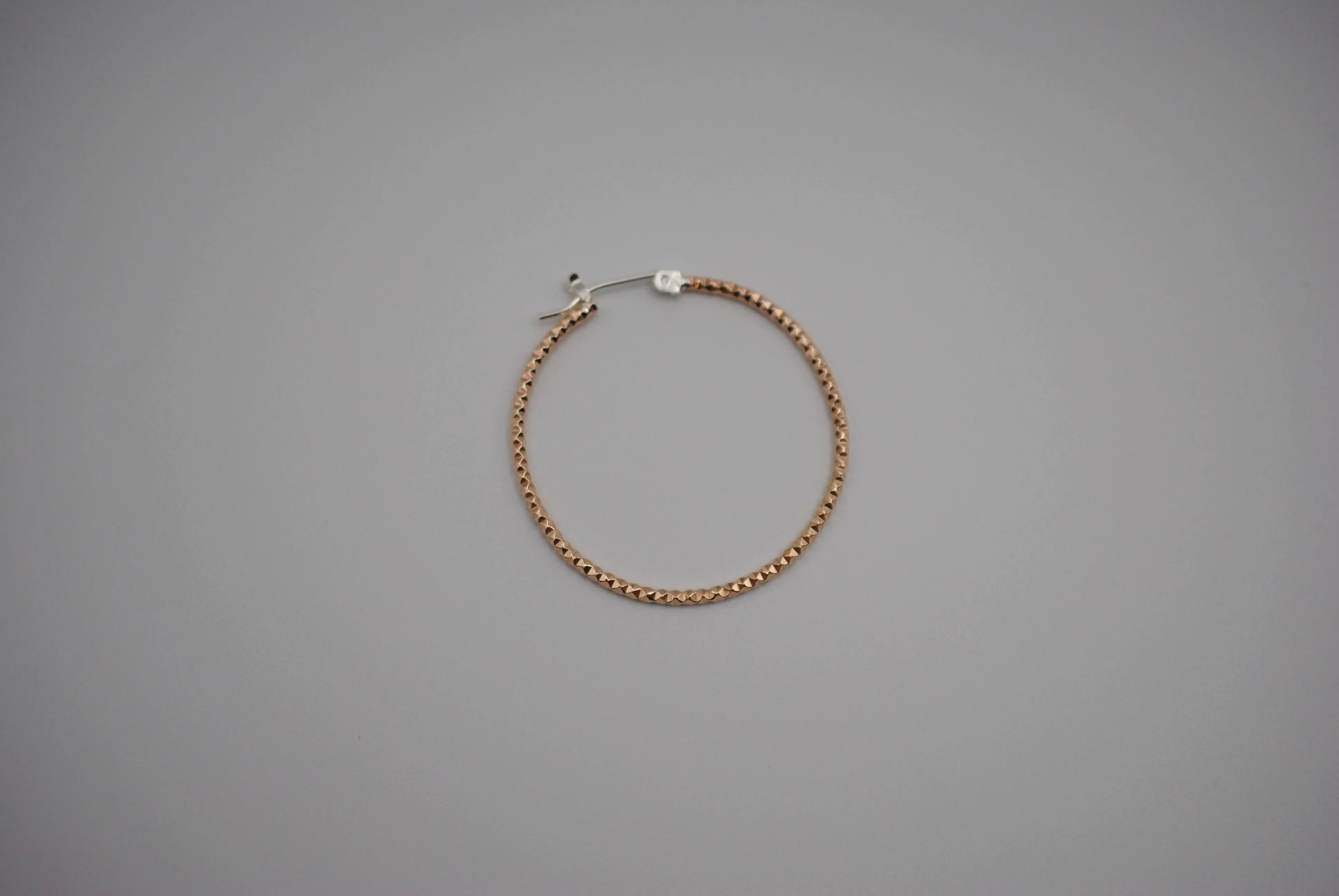 Hoop Earrings: Sparkle Texture, Yellow Gold Fill, Silver Ear-wire, 1.5in Diameter