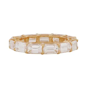 Horizontal Emerald Cut Diamond Eternity Ring