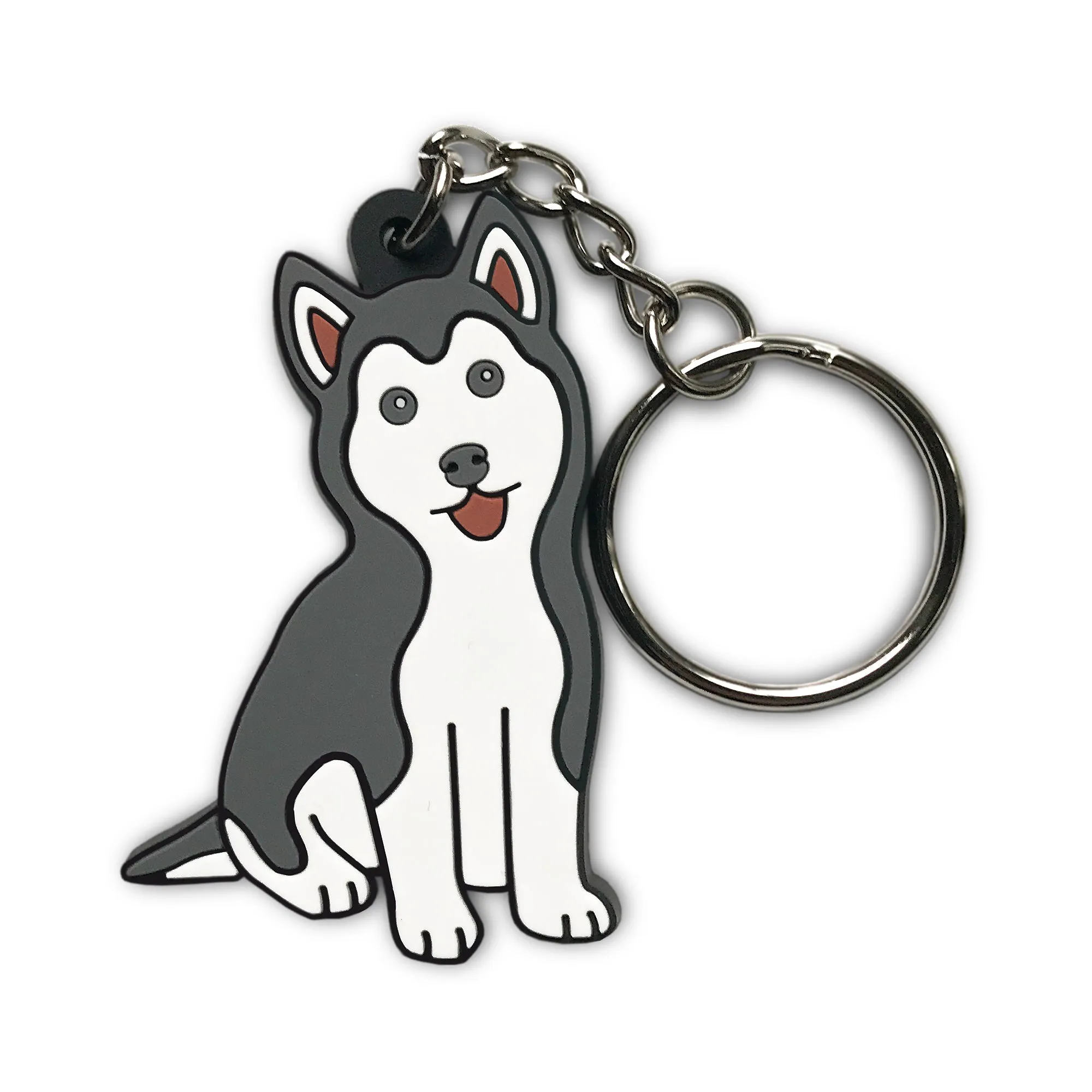 Husky Dog Puppy Soft PVC Keychain