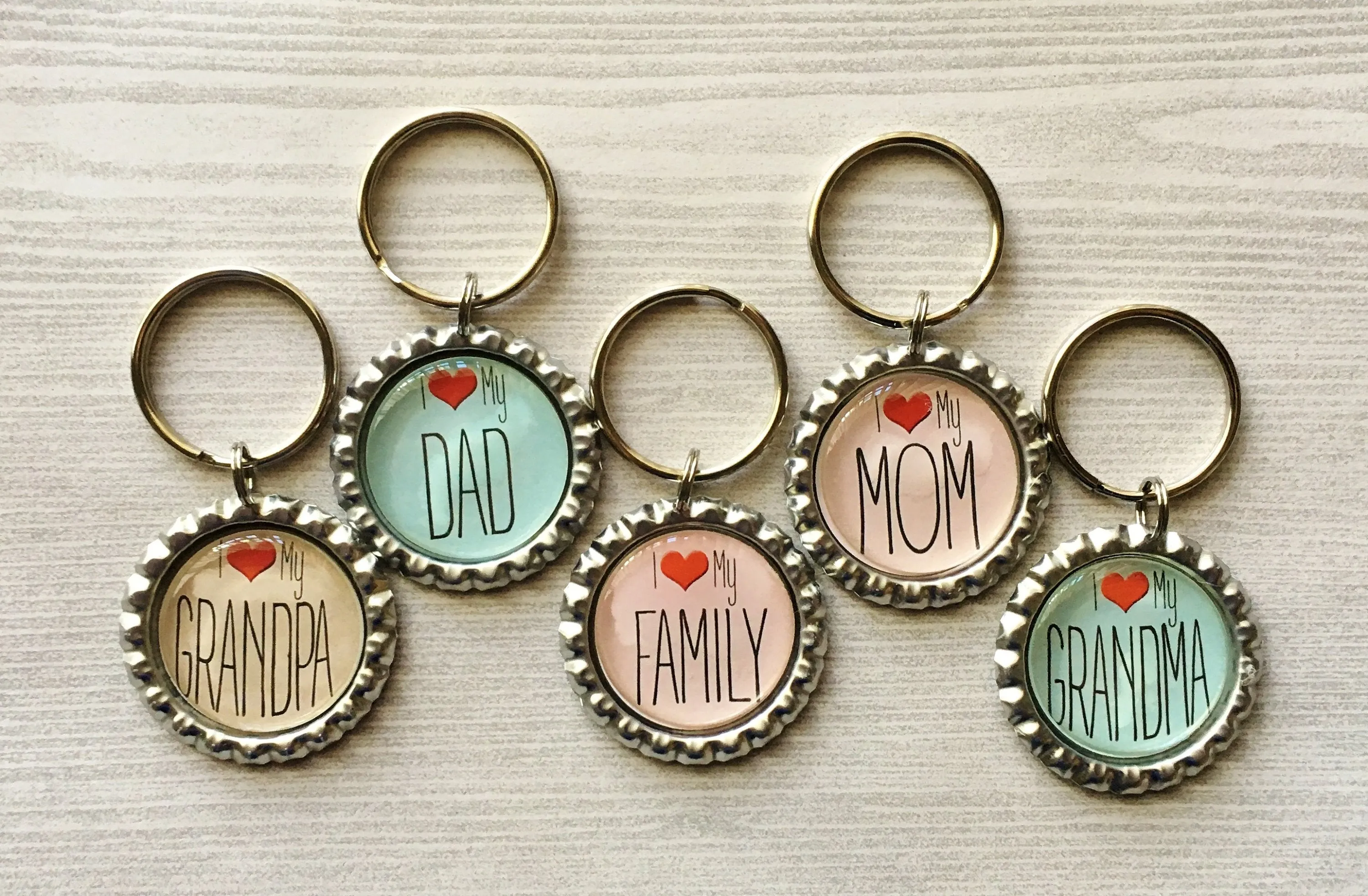 I Heart (Love) Keychains
