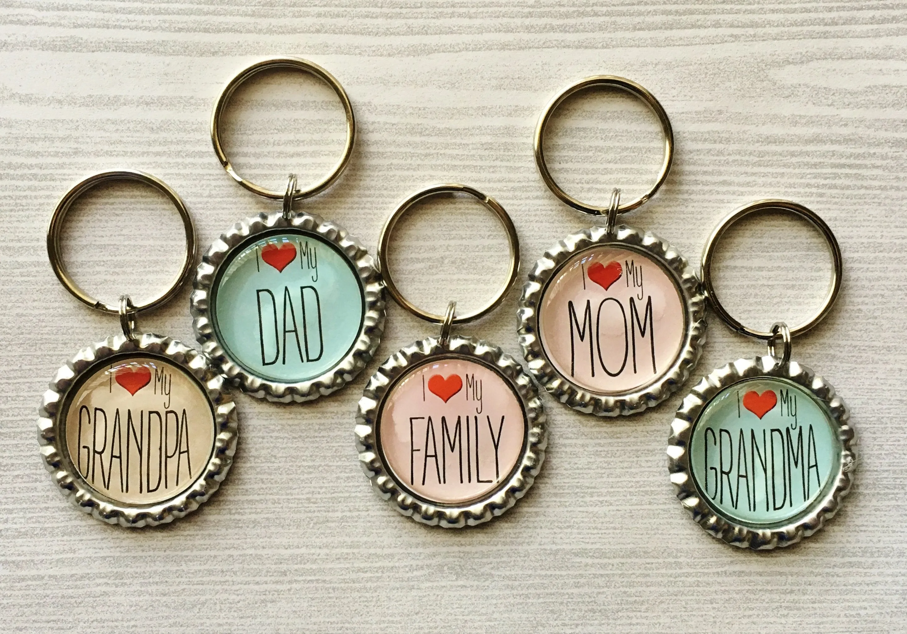 I Heart (Love) Keychains