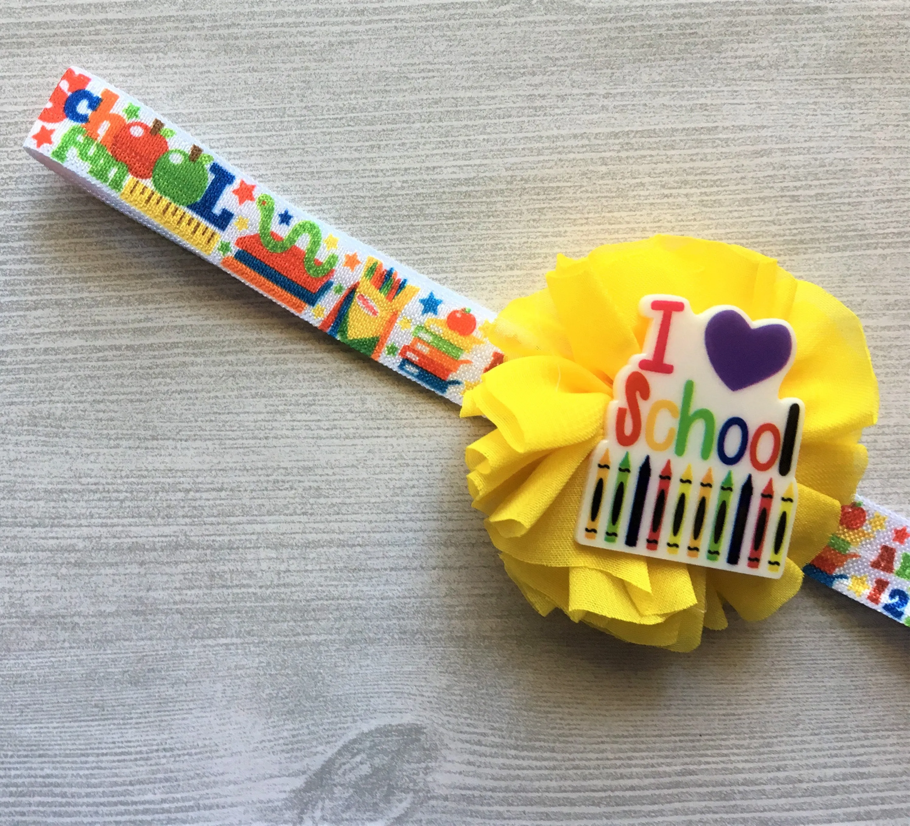 I Love School Headband
