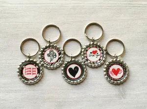 I love You Keychains, Set of 5