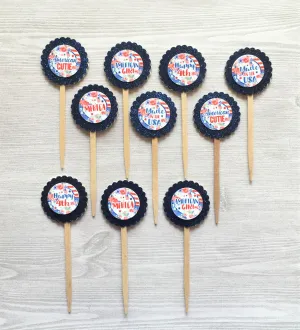 Independence Day Cupcake Toppers, Set of 10