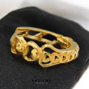 Indian 18K Real Gold handmade Clicker Nose ring Nose Hoop Ring 22g