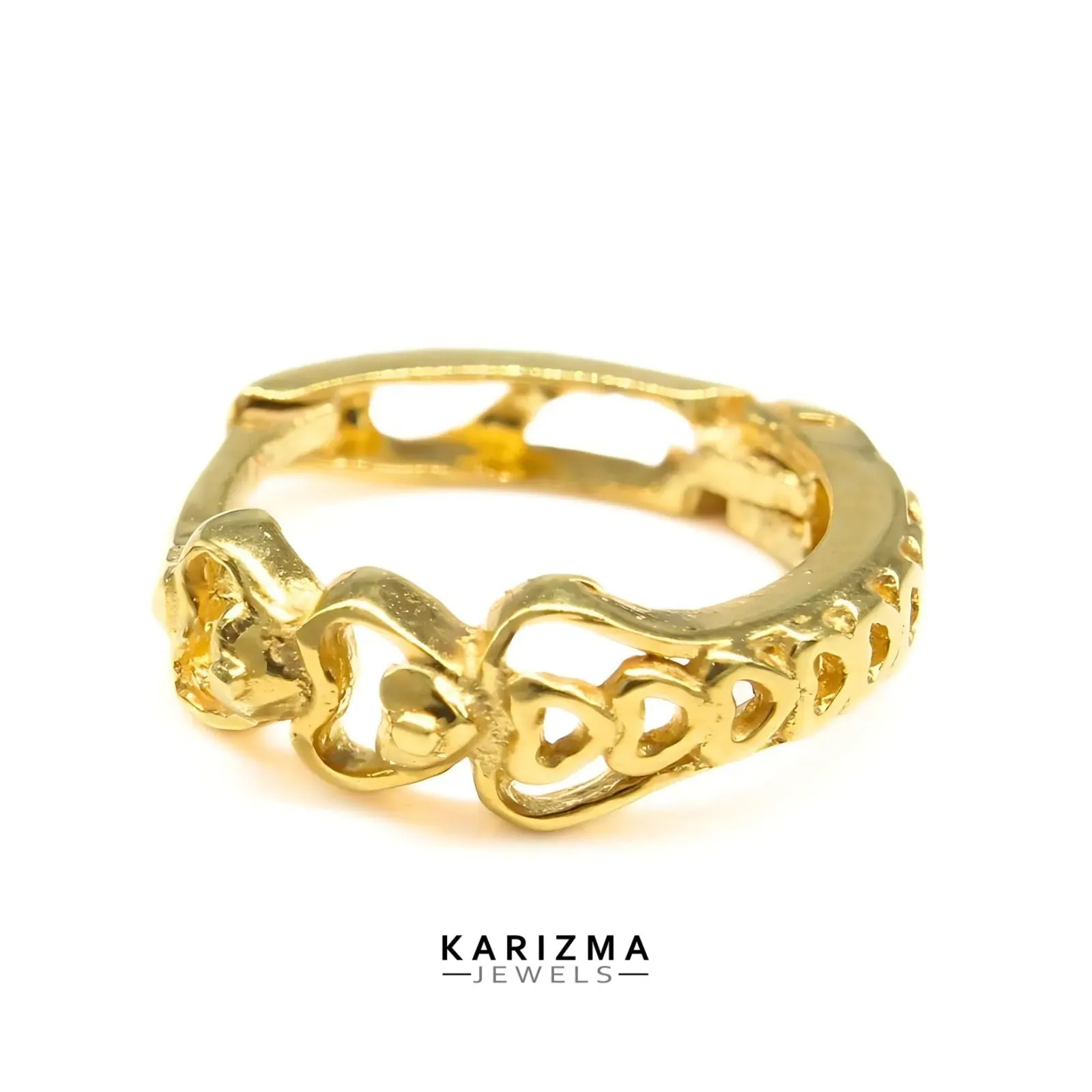 Indian 18K Real Gold handmade Clicker Nose ring Nose Hoop Ring 22g