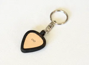 Infinity on Bronze Guitar Pick Keychain