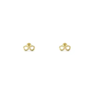 Infinity Plain Stud Earrings (14K)