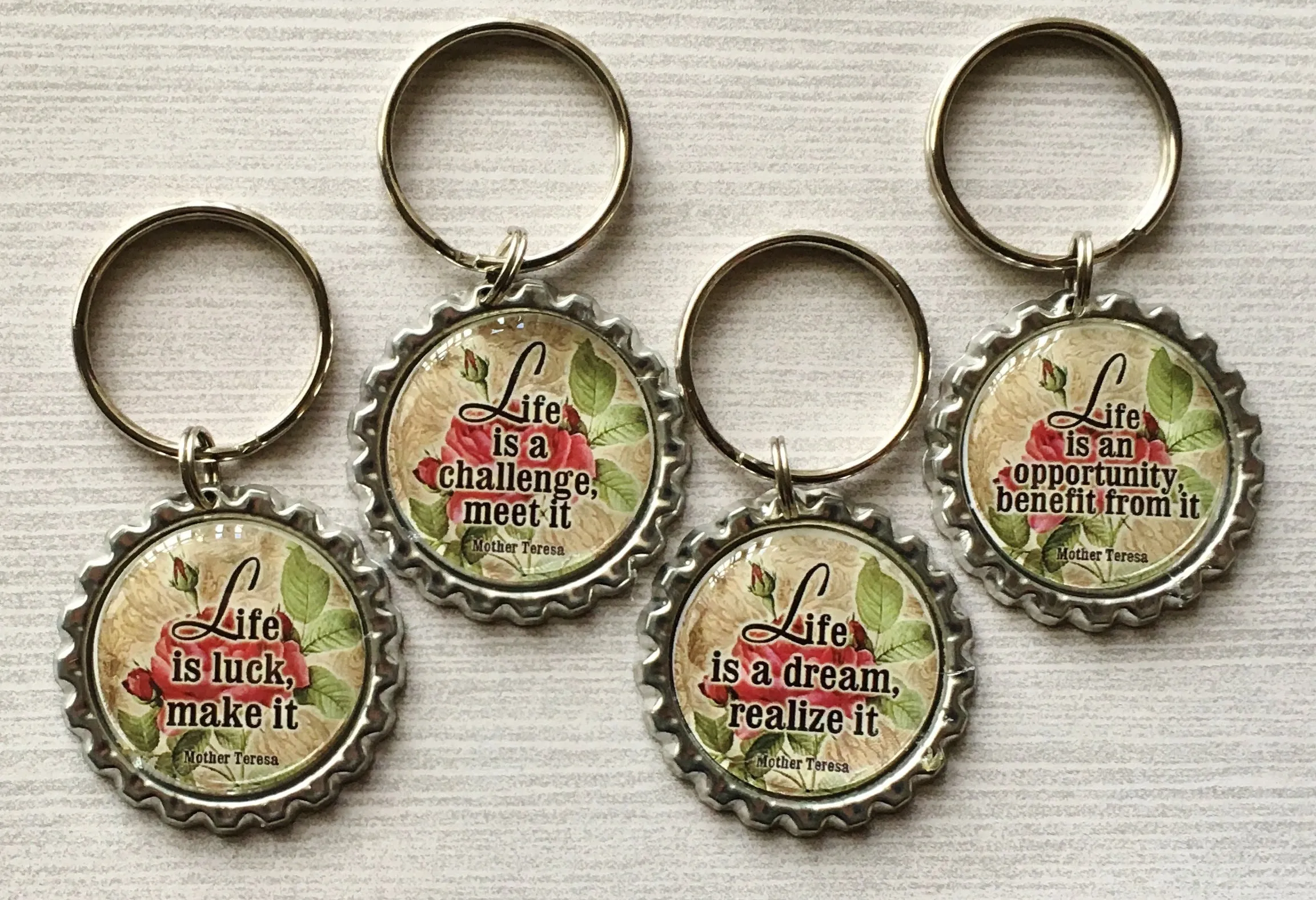 Inspirational Quotes Keychains
