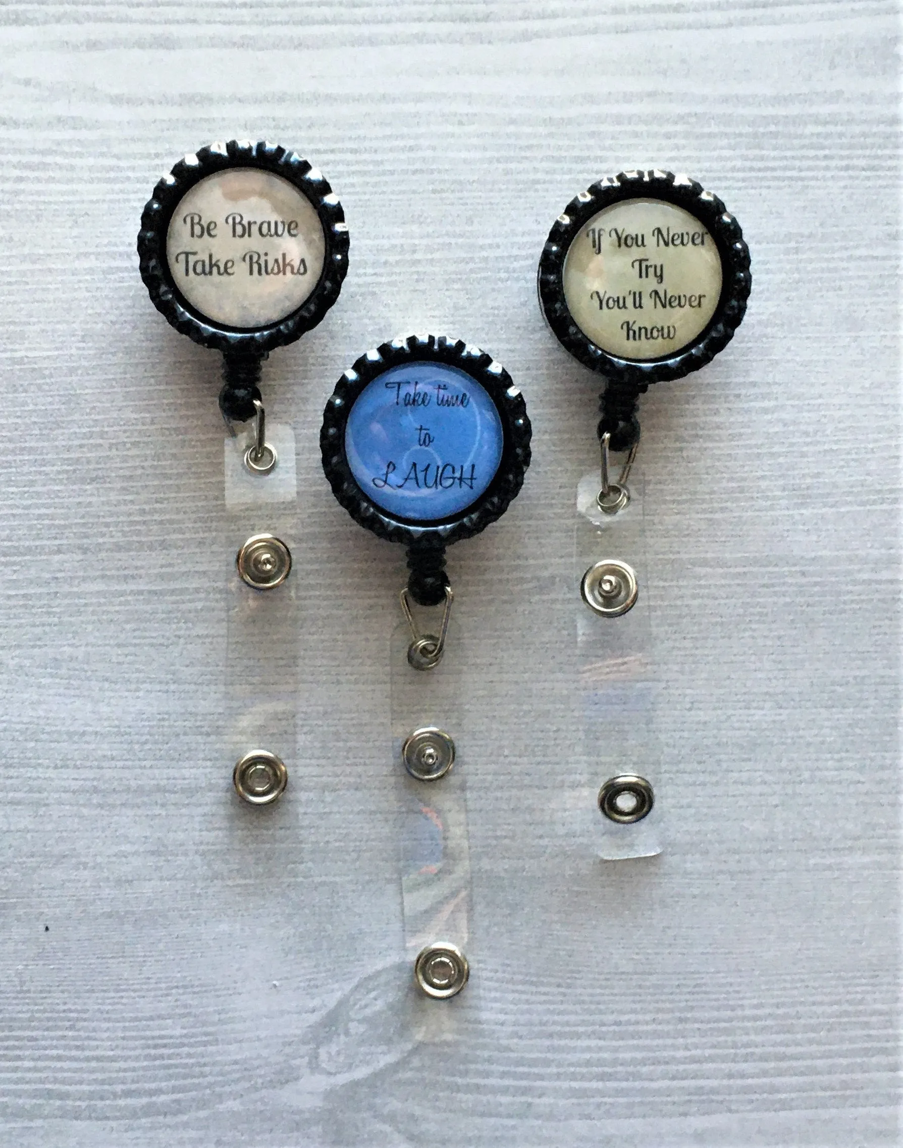 Inspirational Quotes Retractable Badge Holders