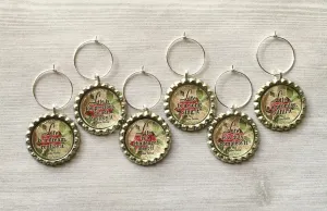 Inspirational Quotes Wine Charms, Set of 6