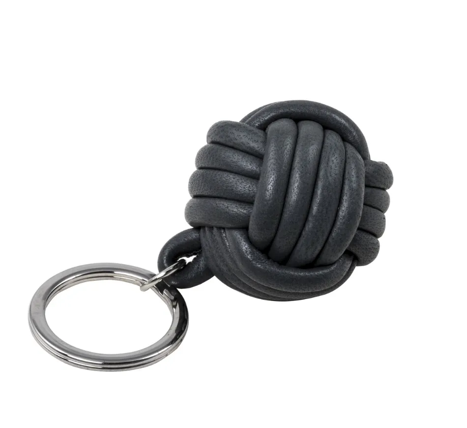 Italian Leather Nodo Keyring by Giobagnara