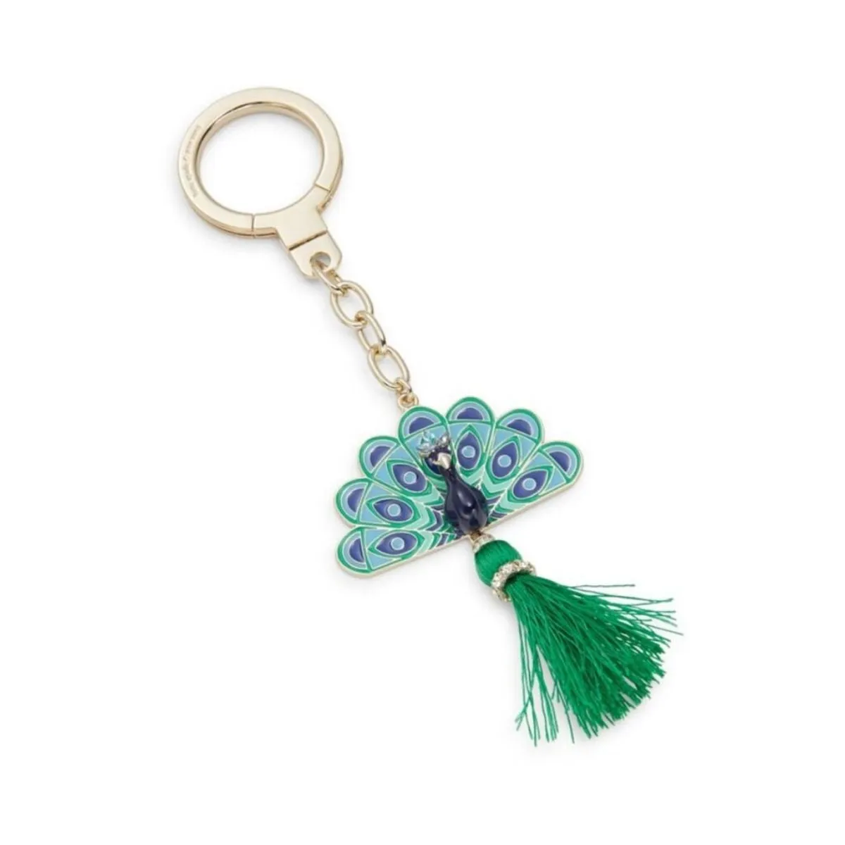 Jeweled Peacock Keychain
