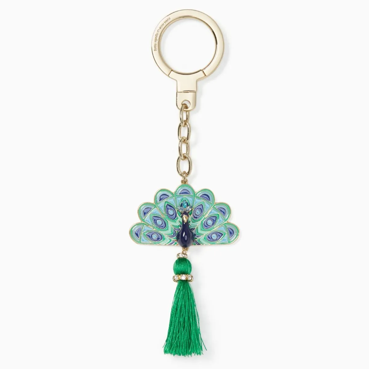 Jeweled Peacock Keychain