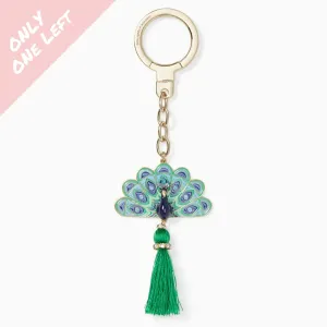 Jeweled Peacock Keychain