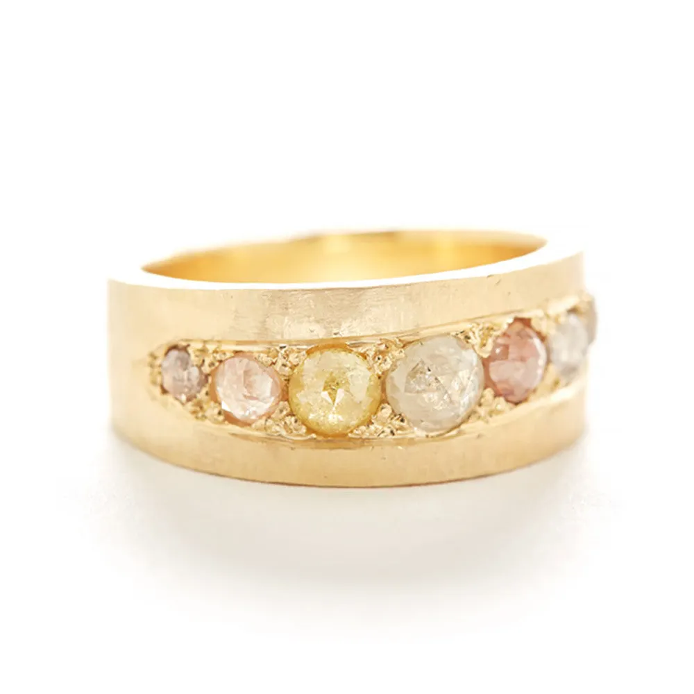 Jeweled Rose Cut Diamond Ring