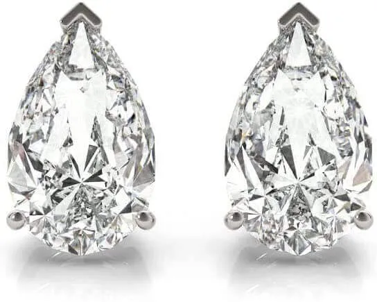 JewelMore 1 Carat - 6 Carat | 14K Gold | IGI Certified Lab Grown Solitaire Diamond Stud Earrings | Oval Shape Push Back Prong Setting Diamonds Stud Earring for women| F-G Color, VS1-VS2 Clarity