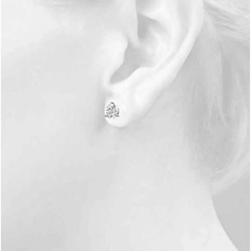JewelMore 1 Carat to 6 Carat 14K Gold | IGI Certified Lab Grown Solitaire Diamond Stud Earrings | Round Push Back Prong Setting Revival Diamonds Earrings | F-G Color, VS1-VS2 Clarity)