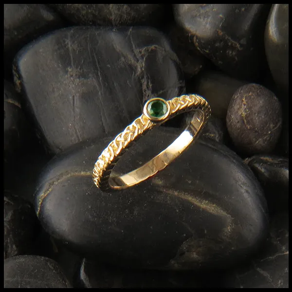Josephine's Knot Birthstone Stacking Ring in Gold