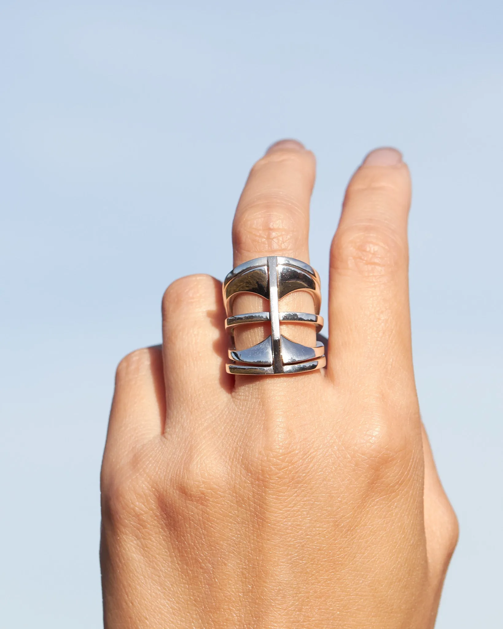 Kaleidoscope Ring Set - Recycled Silver 4-Piece Stacking Rings for Custom Style