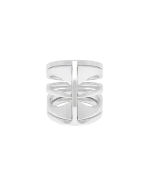 Kaleidoscope Ring Set - Recycled Silver 4-Piece Stacking Rings for Custom Style